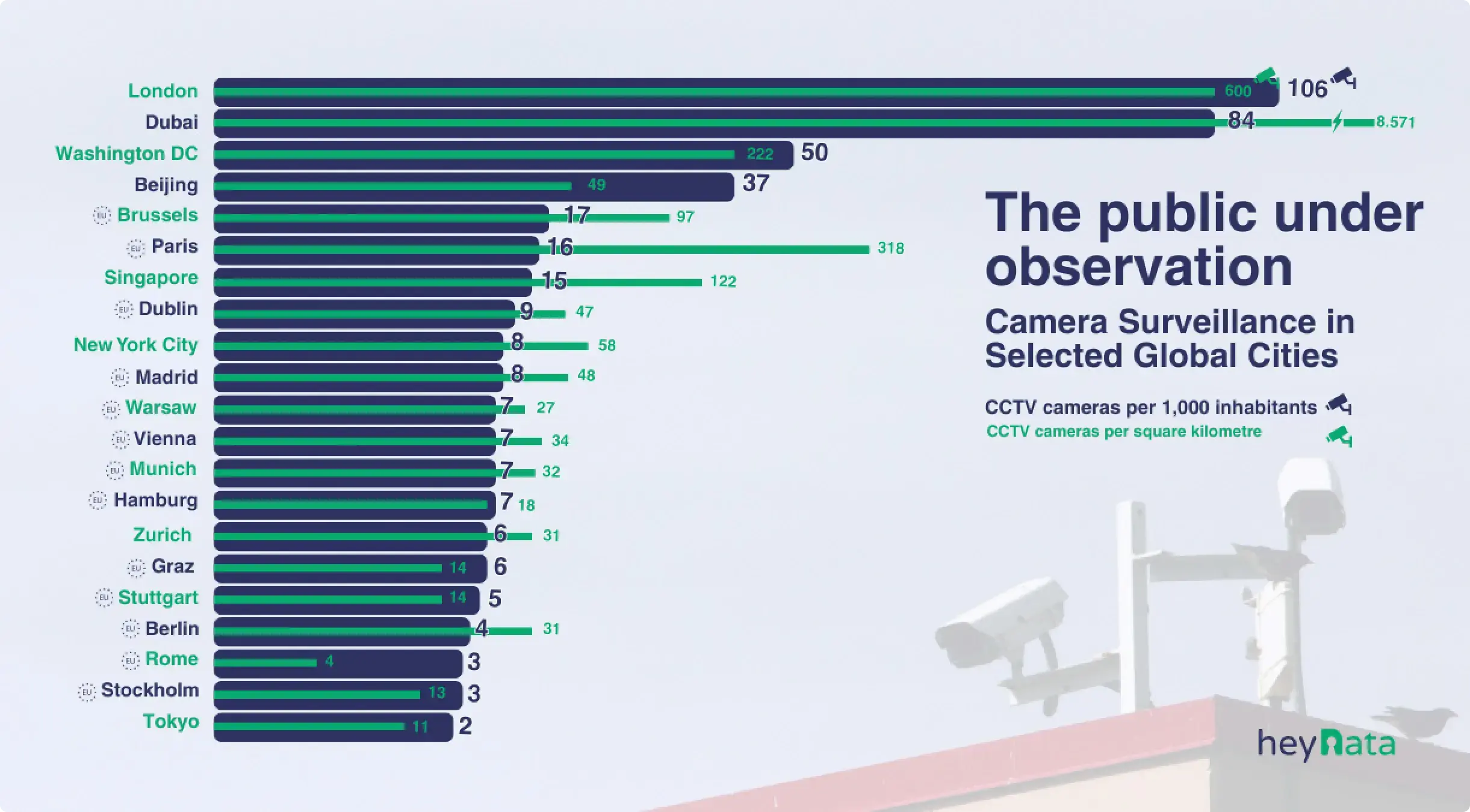 The public under observation: Camera surveillance in selected global cities
