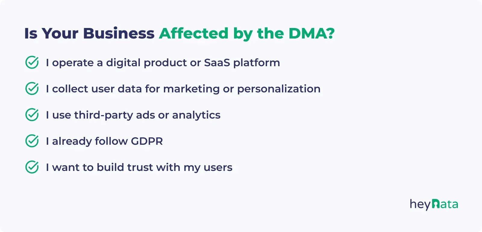 Checklist for companies to comply with the EU Digital Markets Act (DMA)
