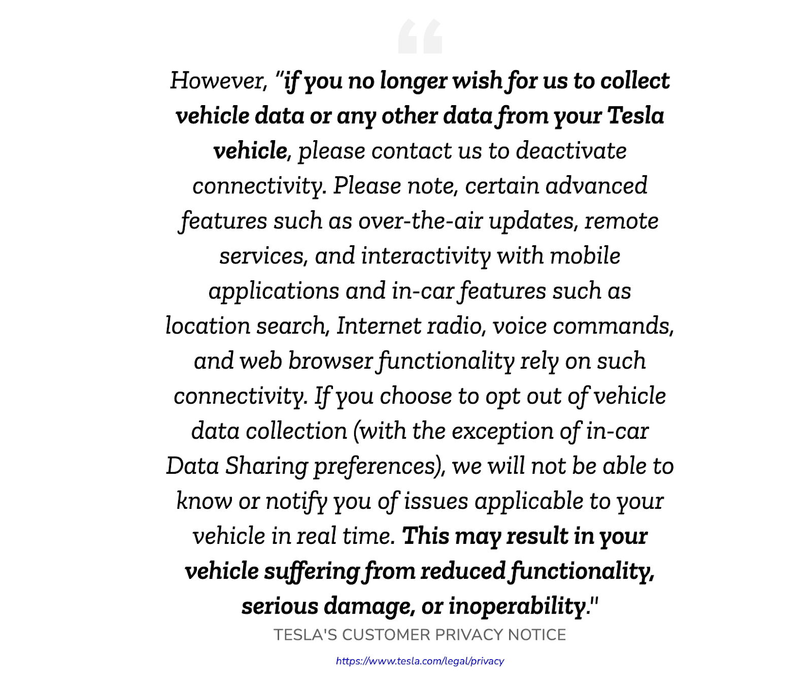 Tesla Privacy