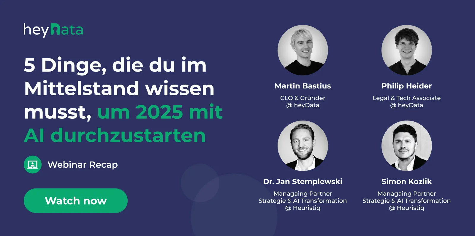 Webinar Recap:  5 Dinge, die du im Mittelstand wissen muss, um 2025 mit AI durchzustarten